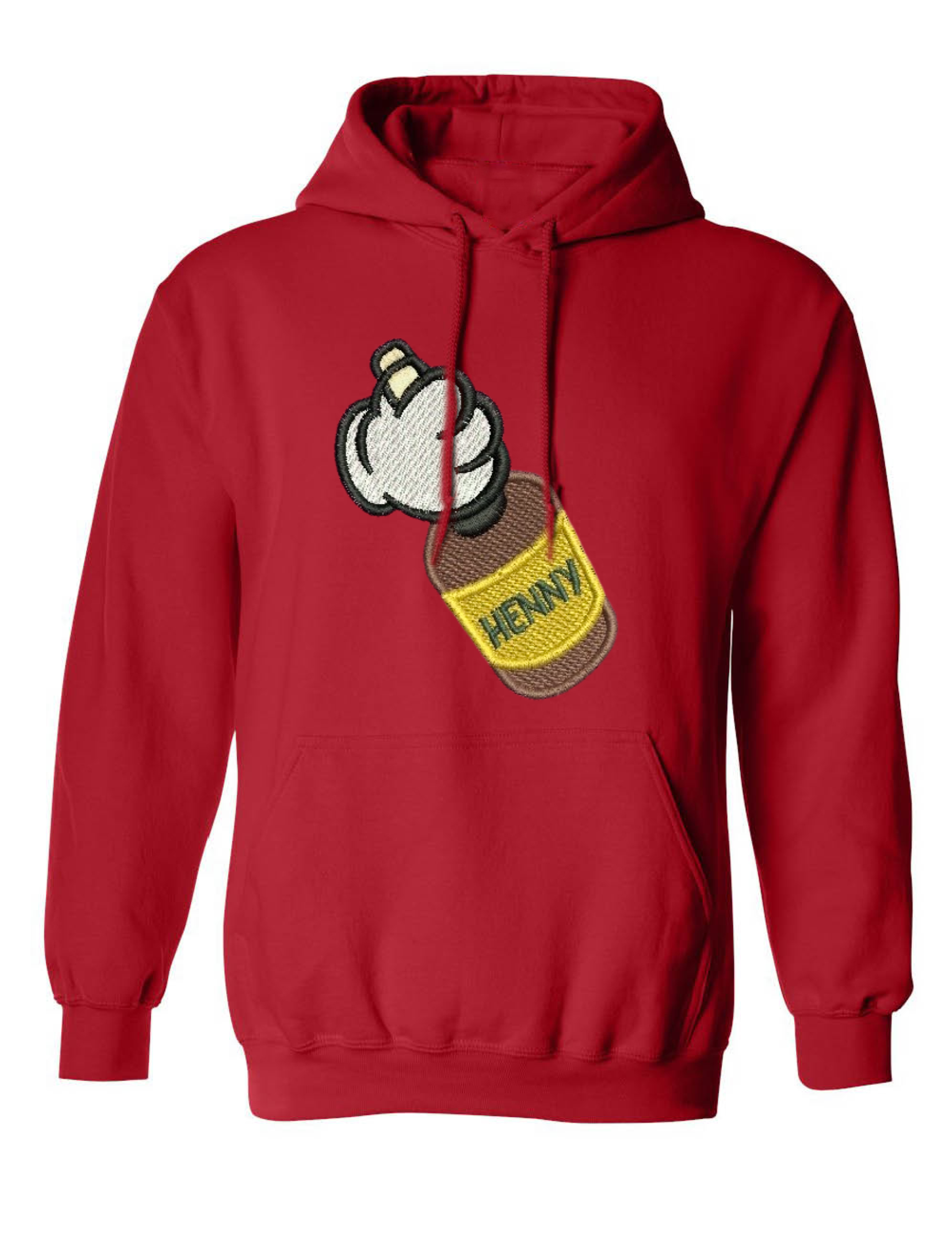 Adult Hoodie Mickey Hands Henny Embroidered Top Trendy Popular