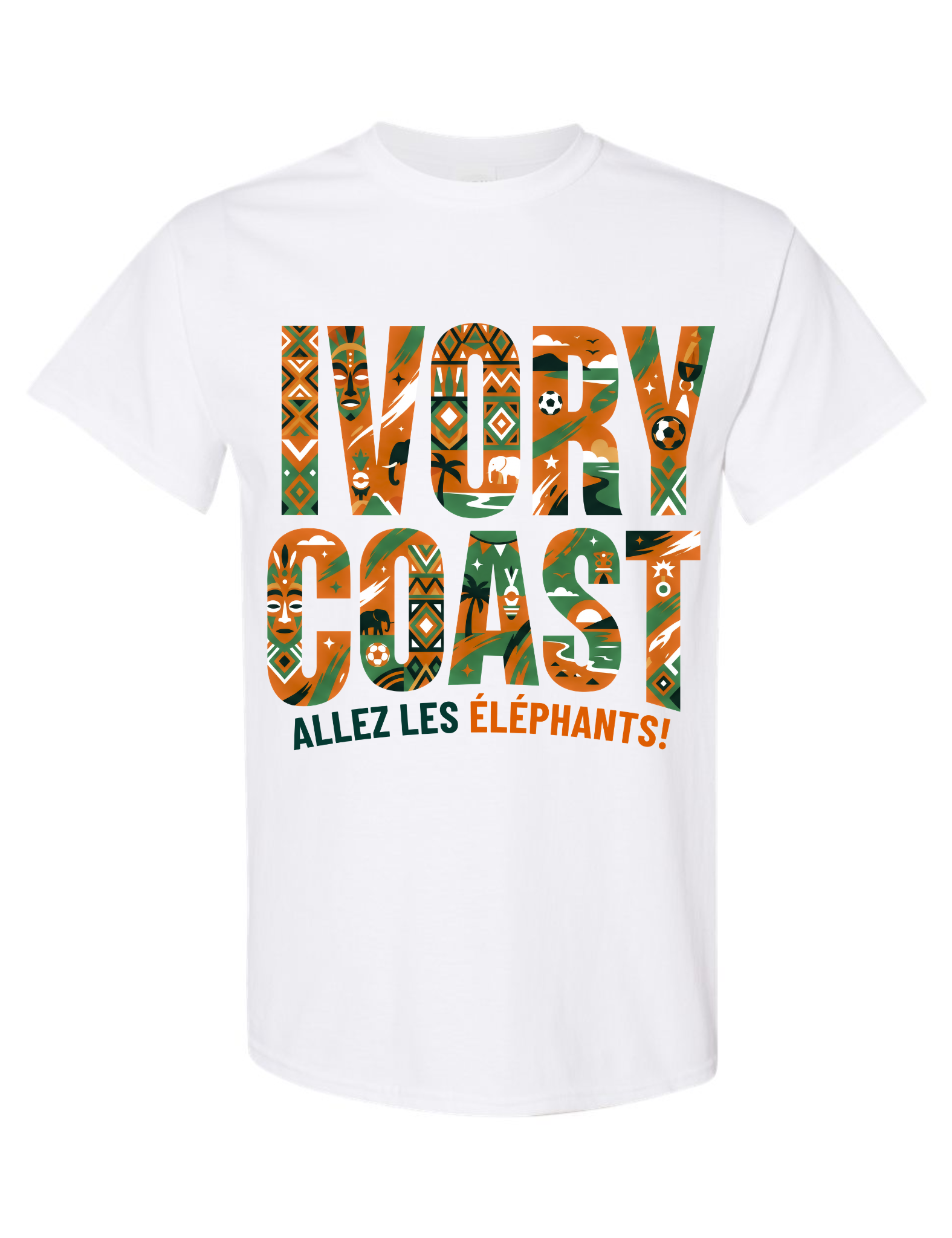 Ivory Coast Soccer Men's T Shirt 2026 Typographic Tee