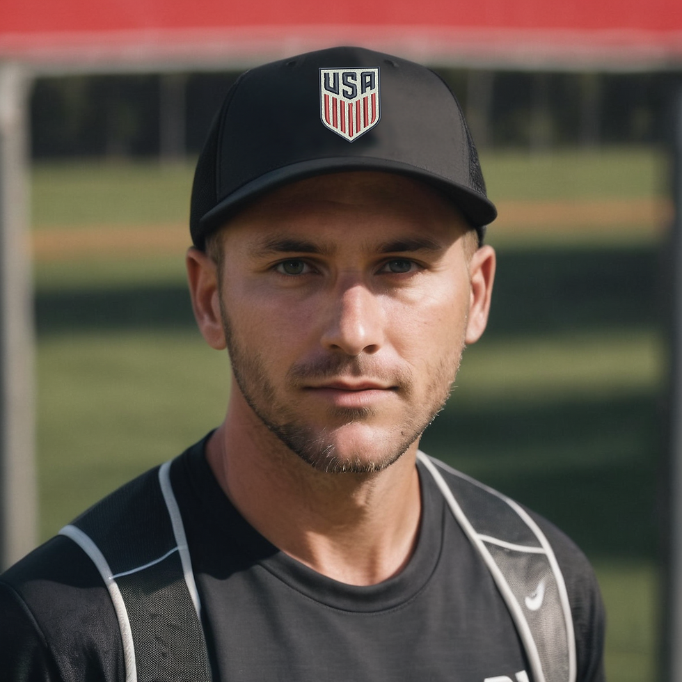 USA Soccer Trucker Hat Embroidered Sport Fans US Flag Adjustable Cap