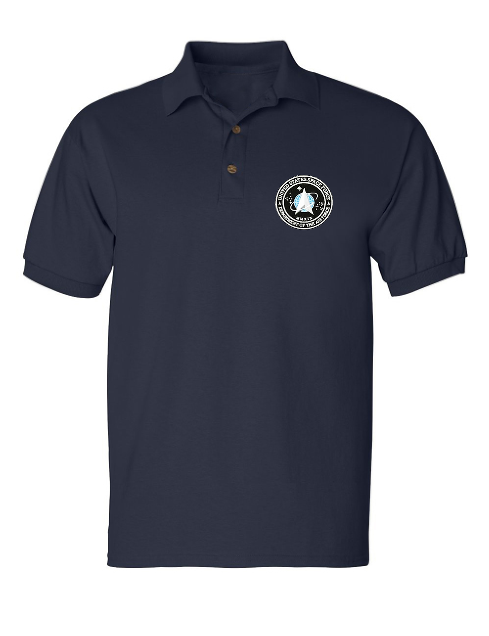 Men's Polo T Shirt United States Space Force Embroidered USA Shirt