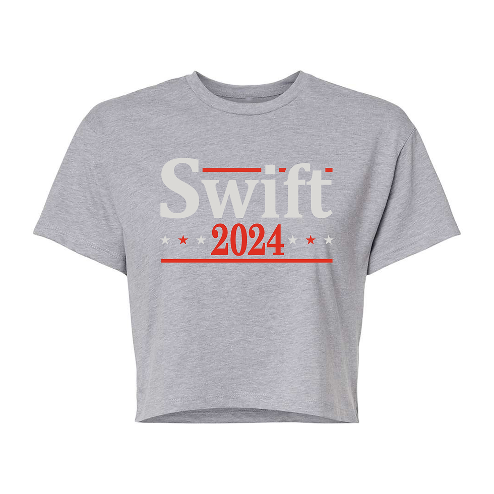 Swift 2024 Cropped Top Funny Elections Humor Fan Women Shirt