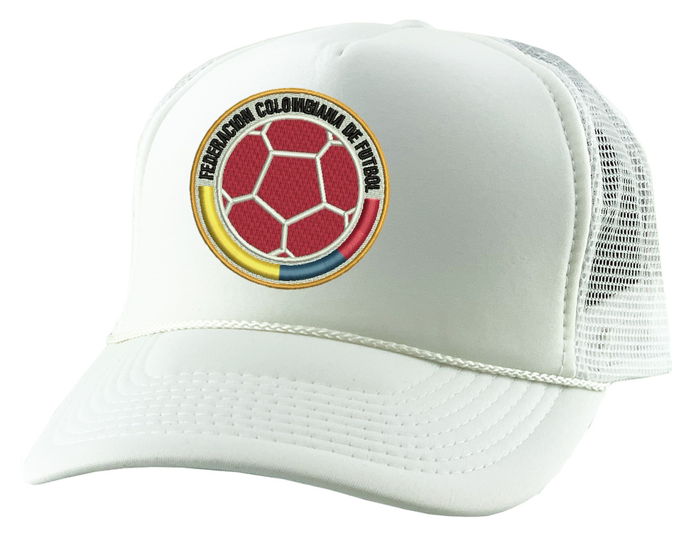 Colombia Soccer Trucker Hat Embroidered Sports Adjustable Snapback