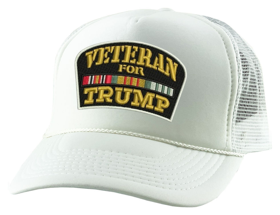Thumbnail: Trucker Hat Veteran for Trump Embroidered Military Baseball Cap Adjustable Cap