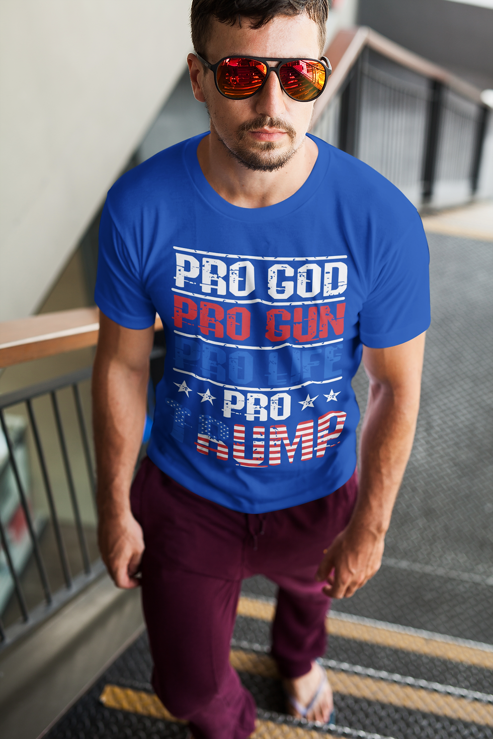Pro Trump 2024 Shirts Pro God Pro Life USA Elections Men's T Shirt