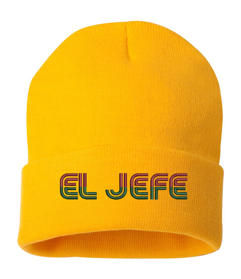 El Jefe Hat Beanie Supremo Embroidered Mexican Winter Cap