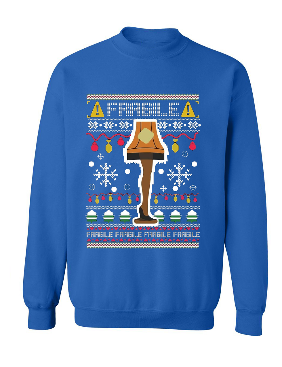 Adult Sweatshirt Fragile Leg Lamp Christmas Sweater Xmas Ugly Party Graphic