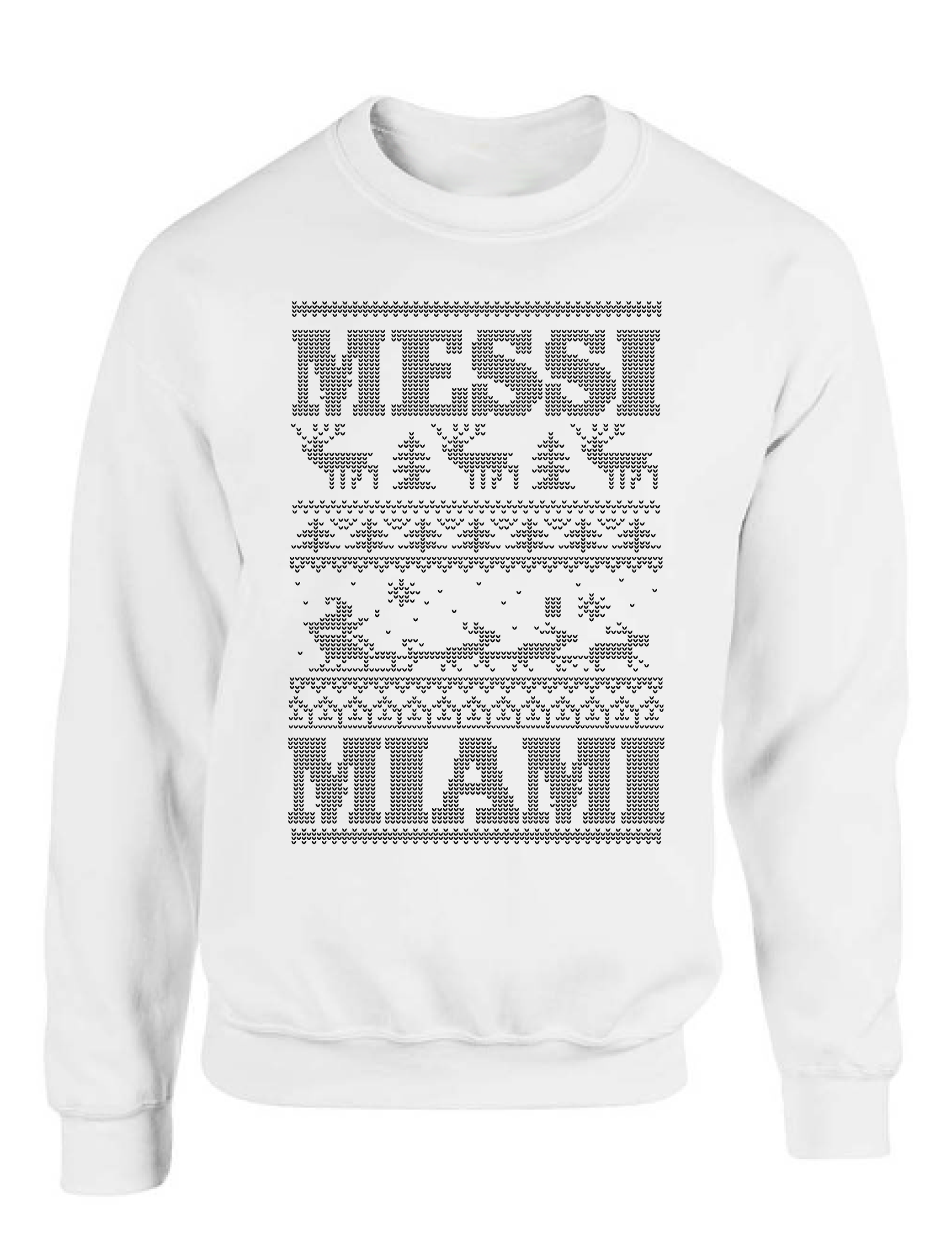 Ugly Xmas Sweater Miami Christmas Adult Soccer Fan Sweatshirt
