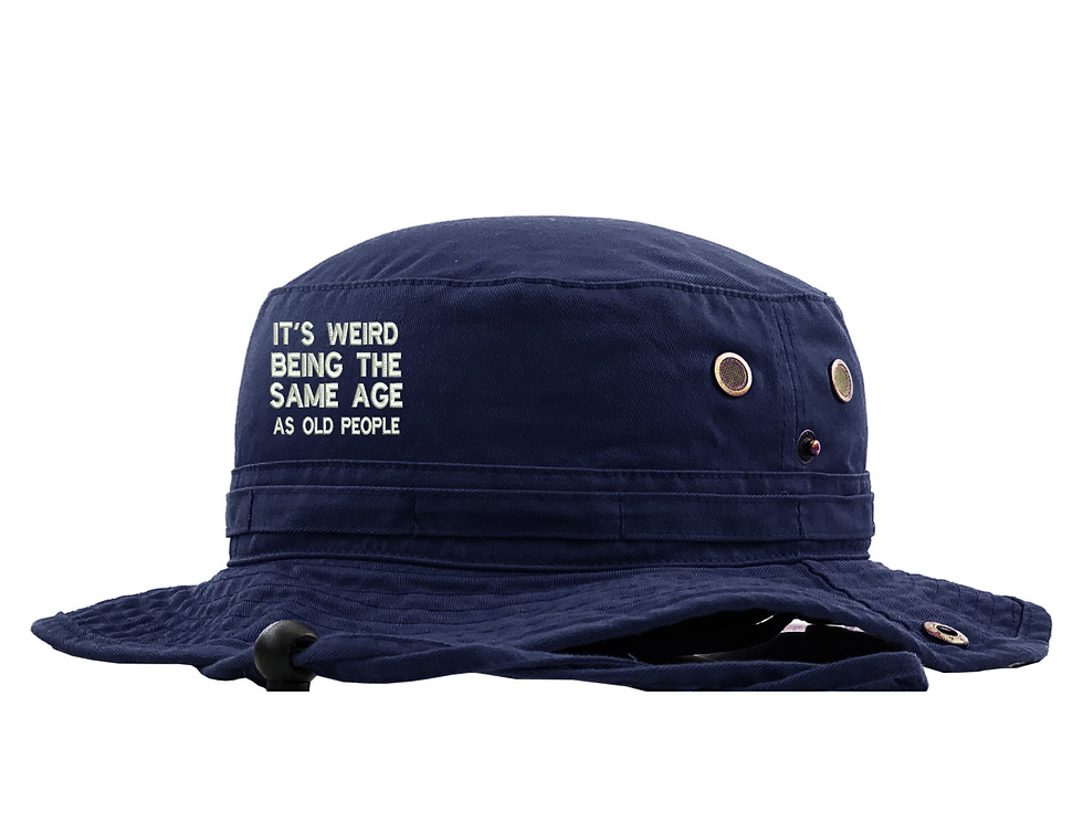 It's Weird Being The Same Age As Old People Hat Boonie Embroidered Summer Hat