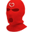 Thumbnail: Heart Hat Simple Love Embroidered Three Hole Mask Knit Sport Balaclava