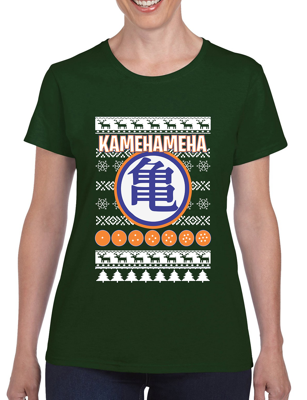 Women's T Shirt Christmas Goku's Training Symbol Kamehameha