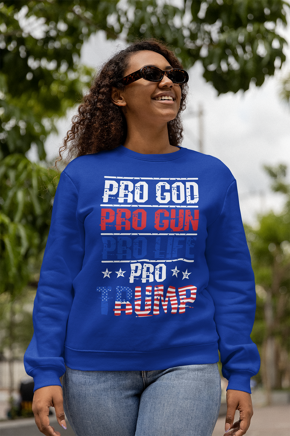 Pro Trump 2024 Shirts Pro God Pro Life USA Elections 2024 Adult Sweatshirt