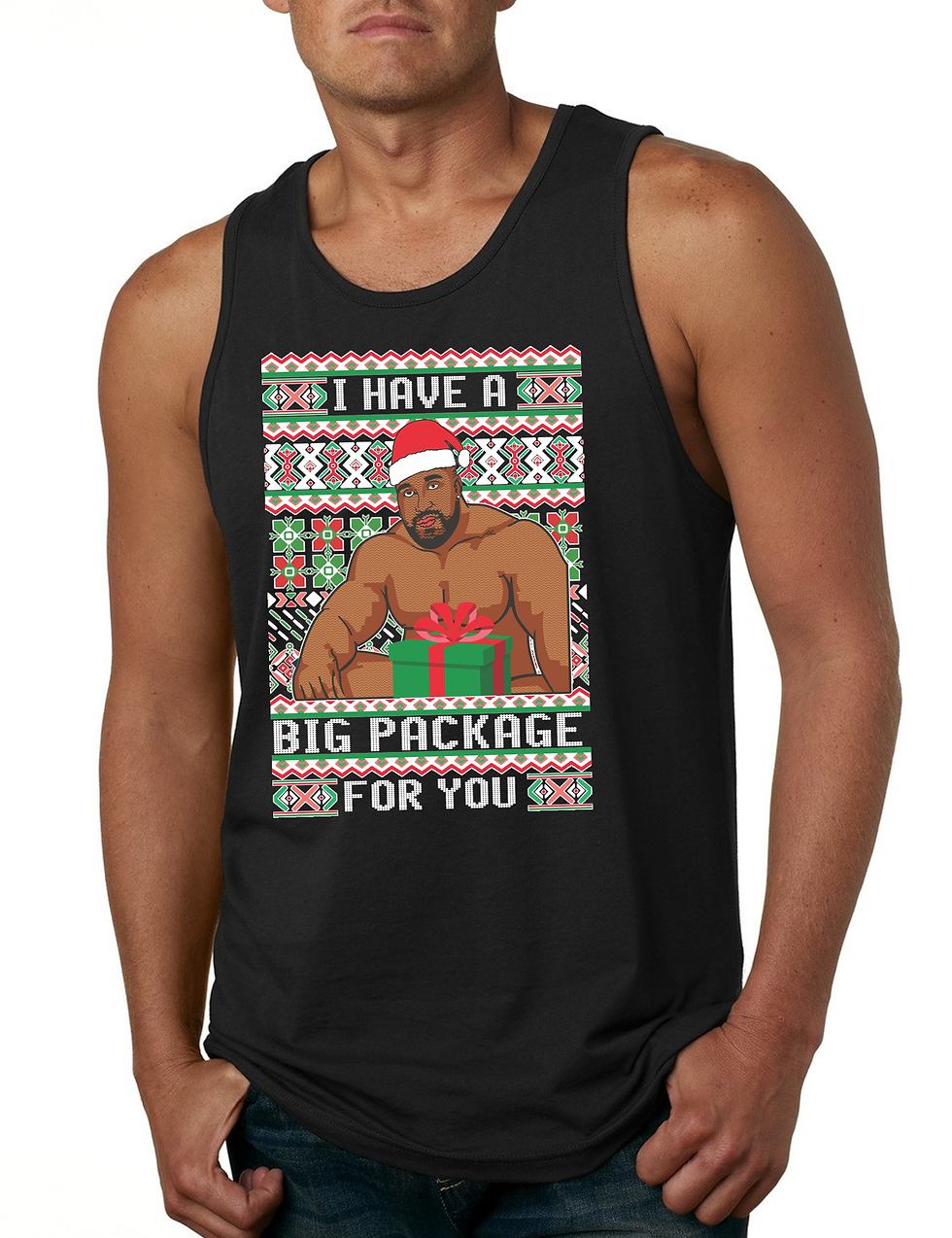 I Have a Big Package Men's Tank Christmas Meme