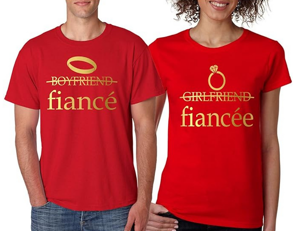 Couple T Shirts Fiancee Fiance Love Engaged Proposal Matching Tees