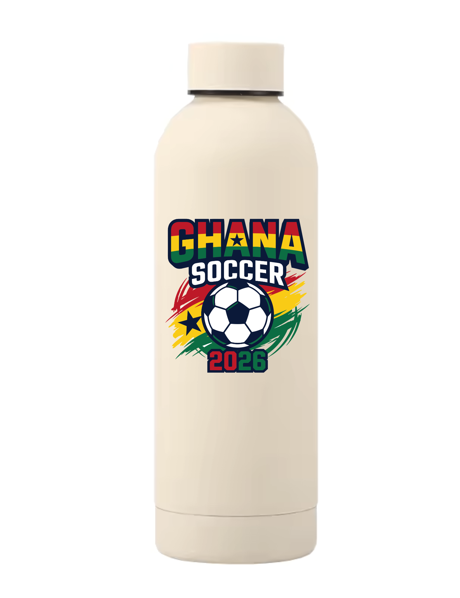 Ghana Soccer Water Bottle Graphic 2026 Sport Insulated 17 oz. Water