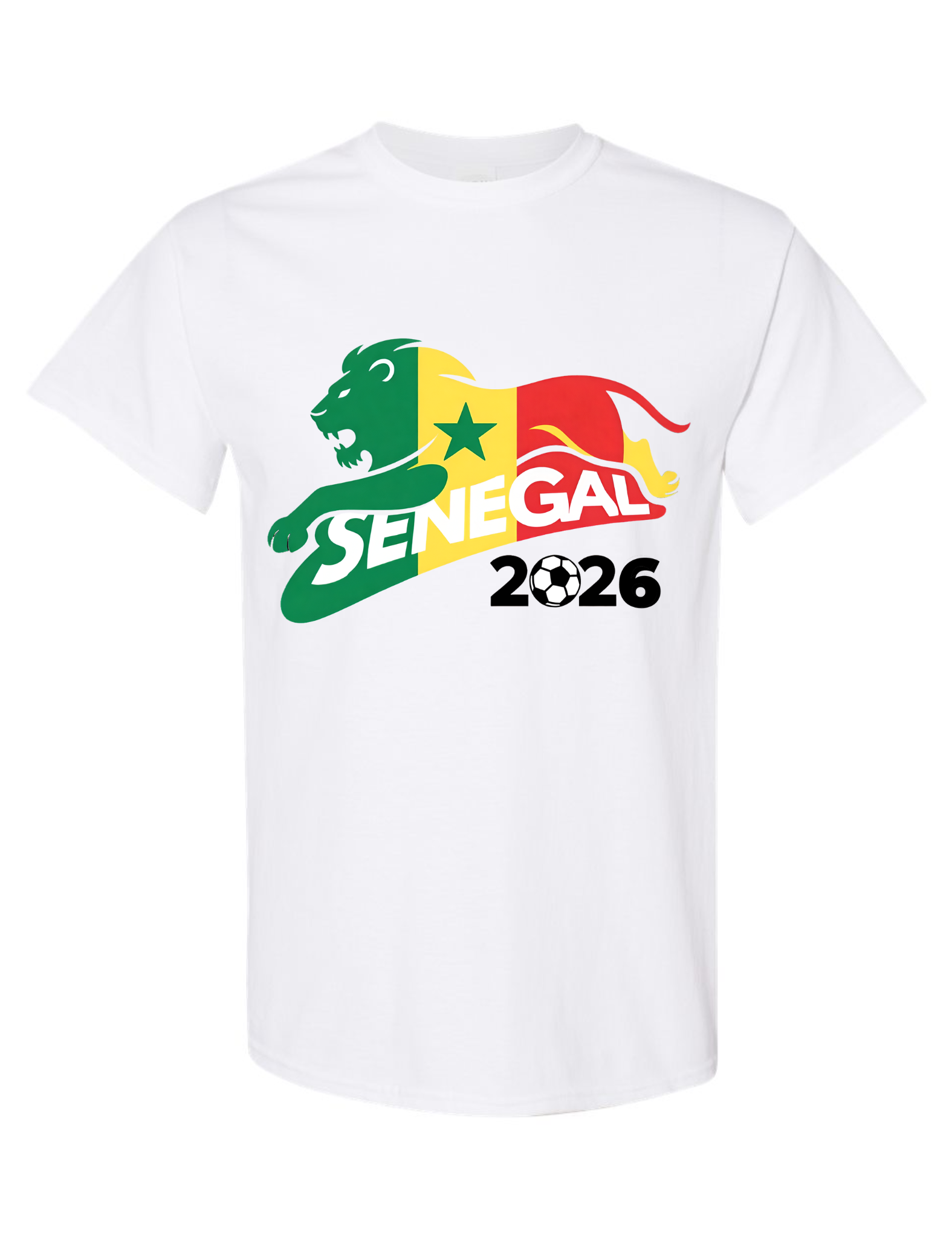 Senegal Soccer Men's T Shirt 2026 Animal Graphic Tee