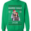 Green Christmas sweater with Harris Walz and Kamala Harris in a festive design.