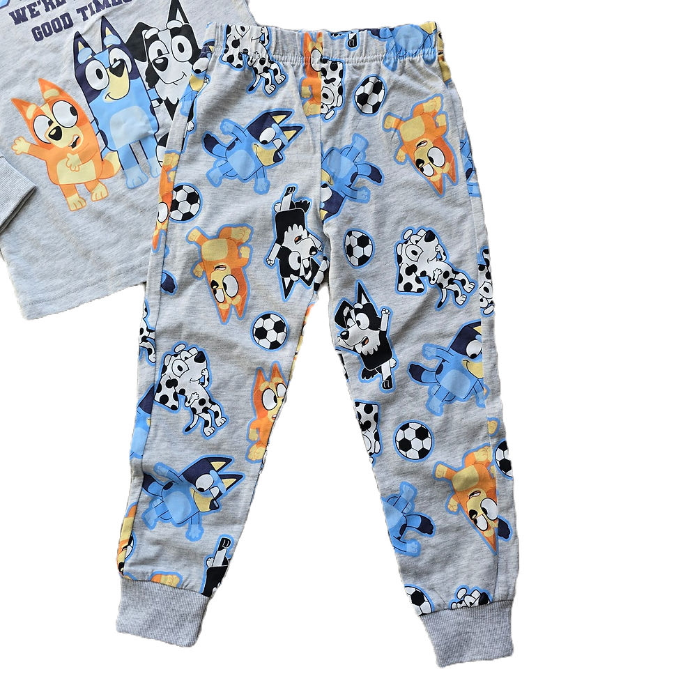 Thumbnail: New with Tags! Bluey "Real Good Times" Kids Pyjama Set
