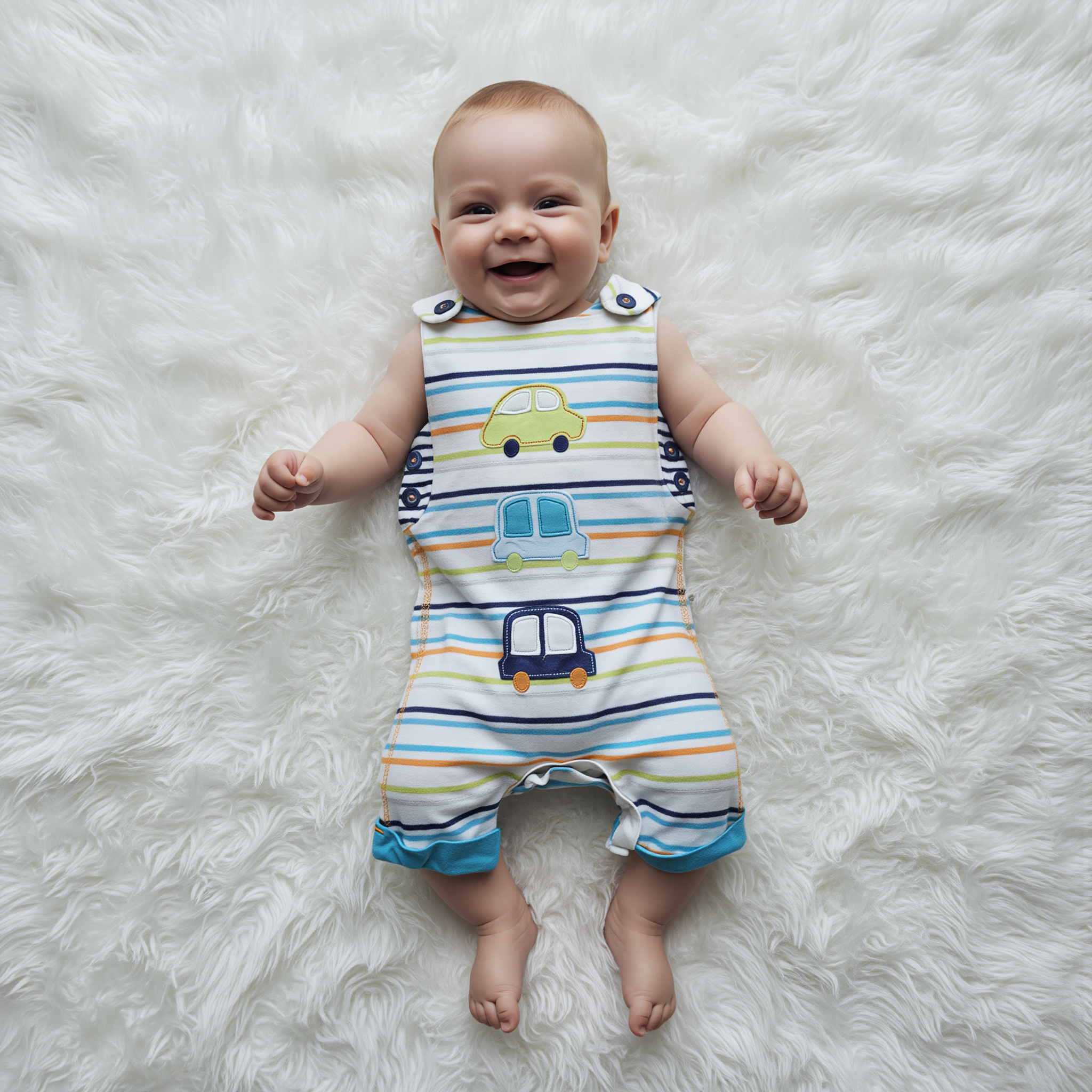 Mini Club Baby Boy Car Romper