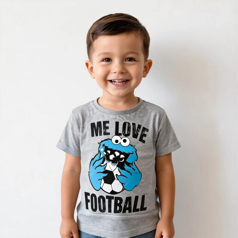 Adorable Primark Sesame Street "Me Love Football" Cookie Monster Tee