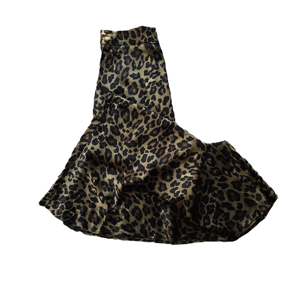 Thumbnail: Zara Leopard Print Midi Skirt - 100% Viscose 