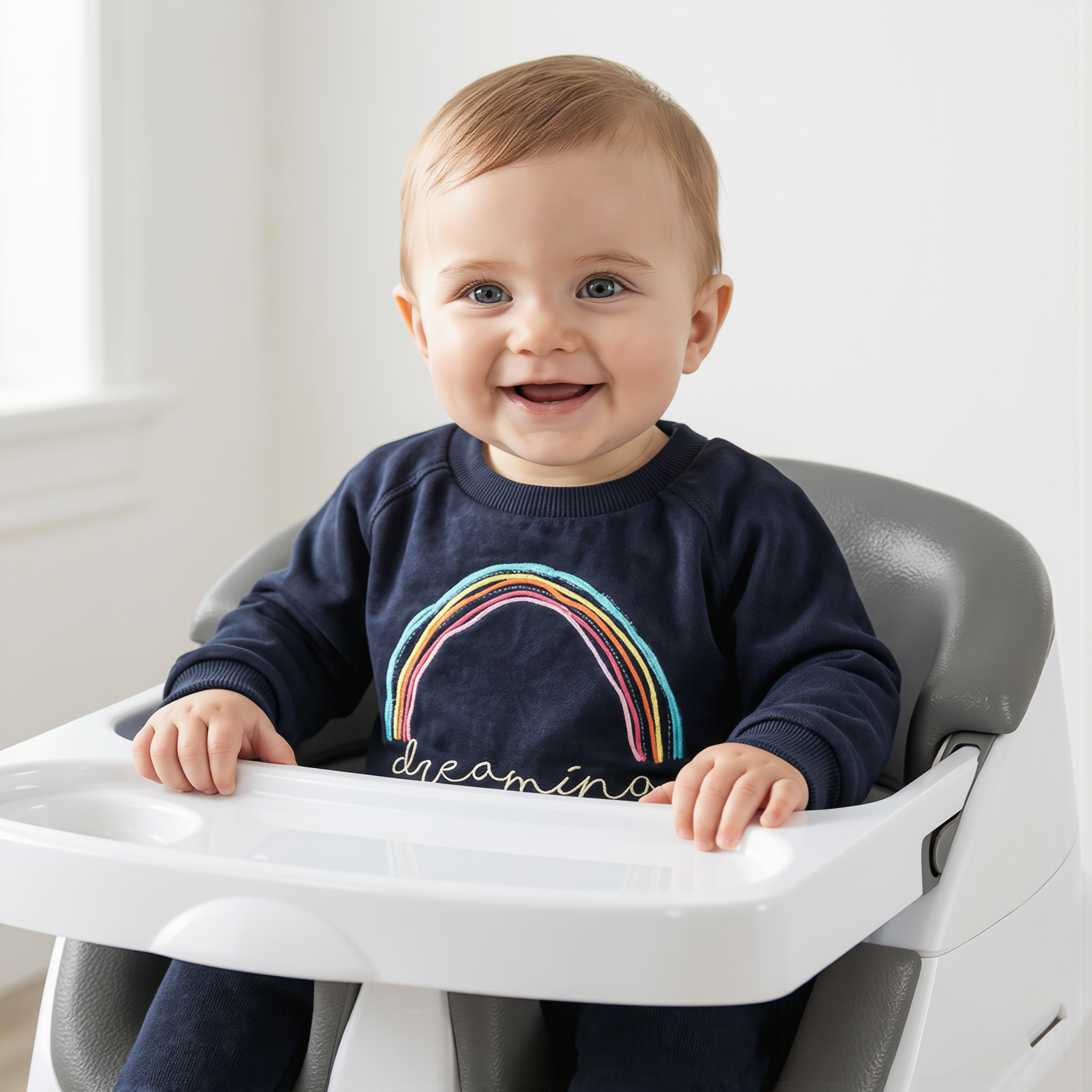 Baby Navy "Dreaming" Rainbow Sweatshirt