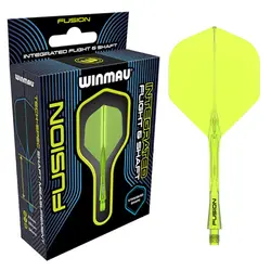 Winmau-Fusion-Integrated-Flight-System-Fluoro-Yellow