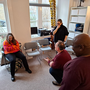 Participants on an experiential training course