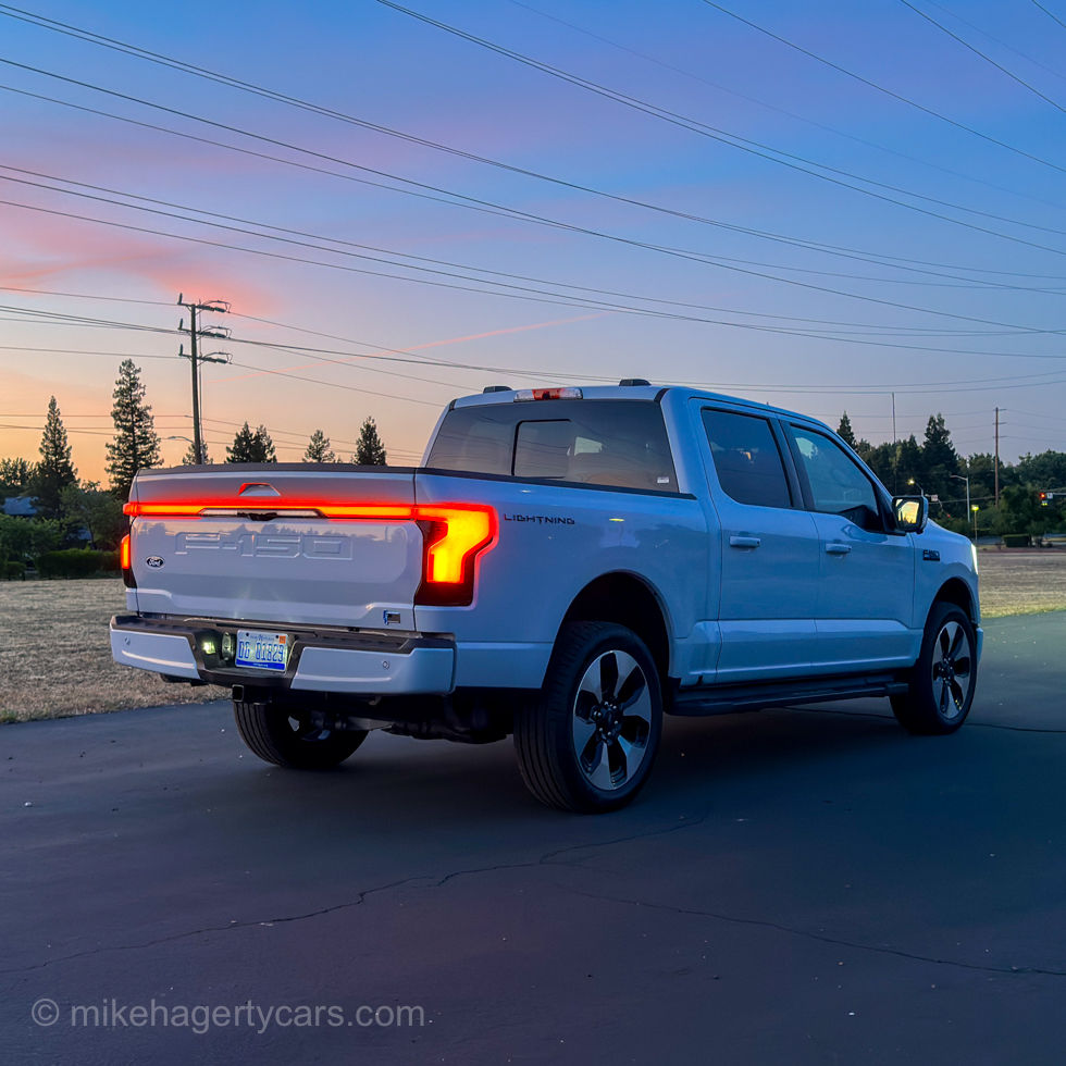2025 Ford F-150 Lightning rear 3/4 view