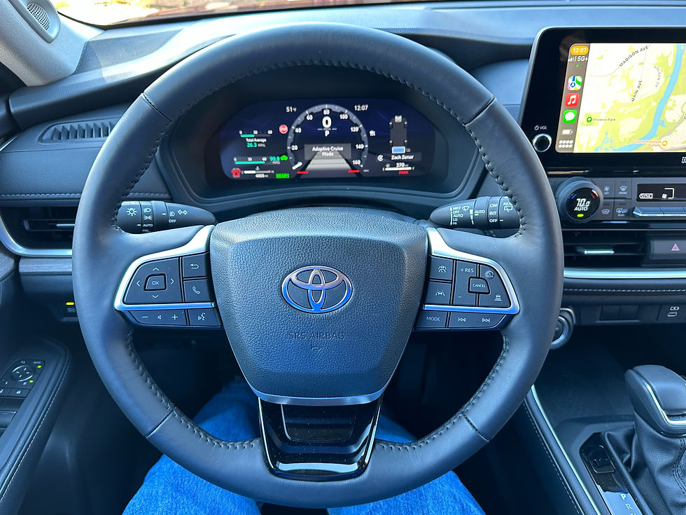 2024 Toyota Grand Highlander steering wheel and instrument cluster