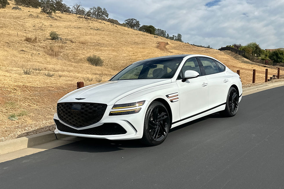 2026 Genesis G80 Prestige Black front 3/4 view