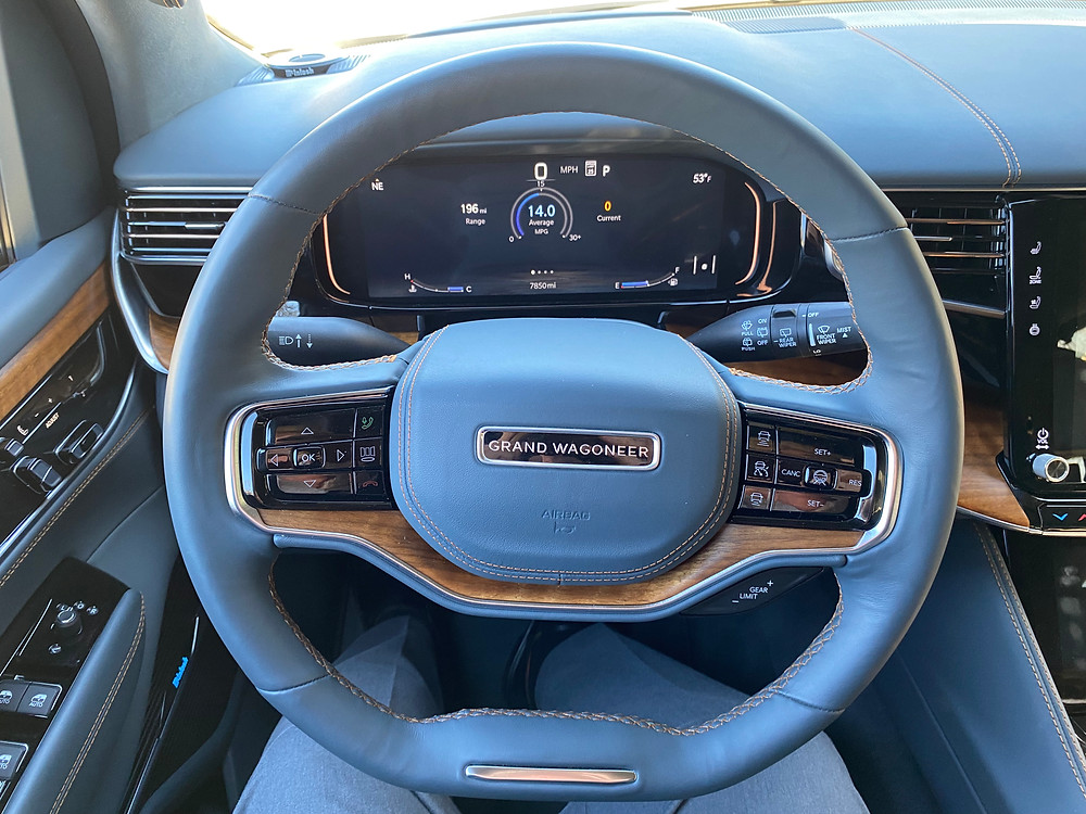 2022 Grand Wagoneer steering wheel and gauge cluster