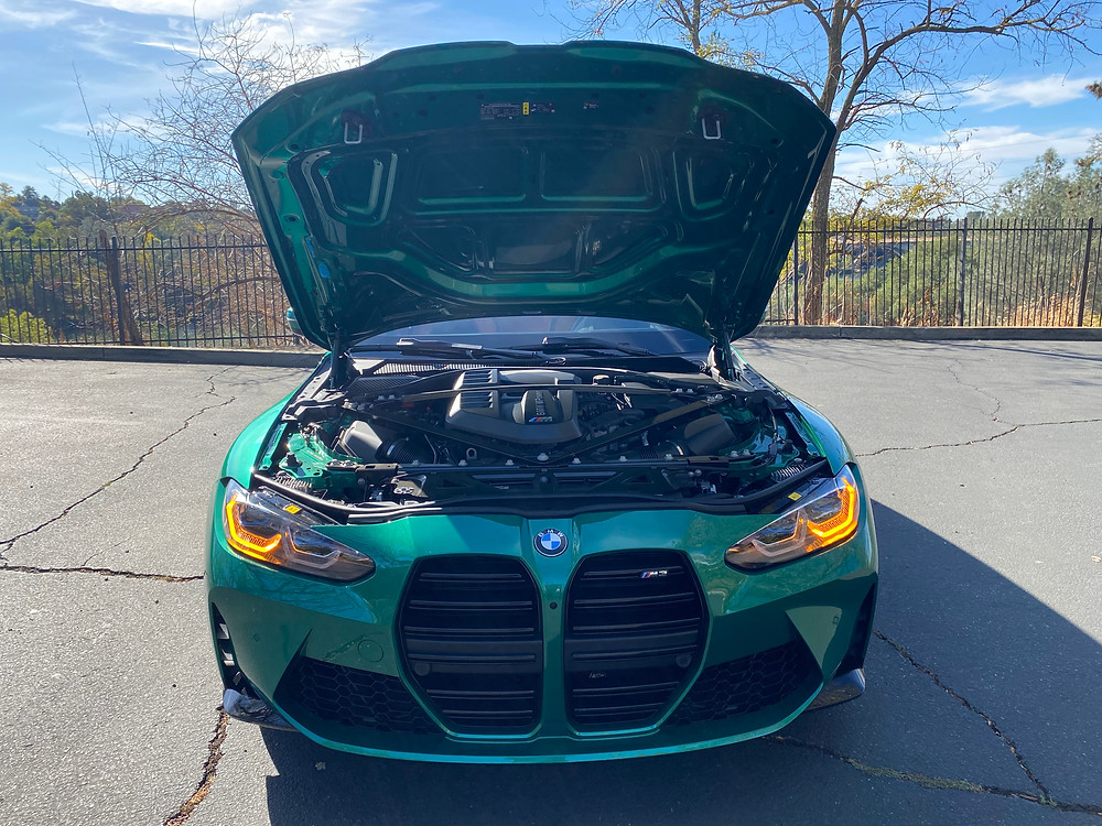 2021 BMW M3 hood up