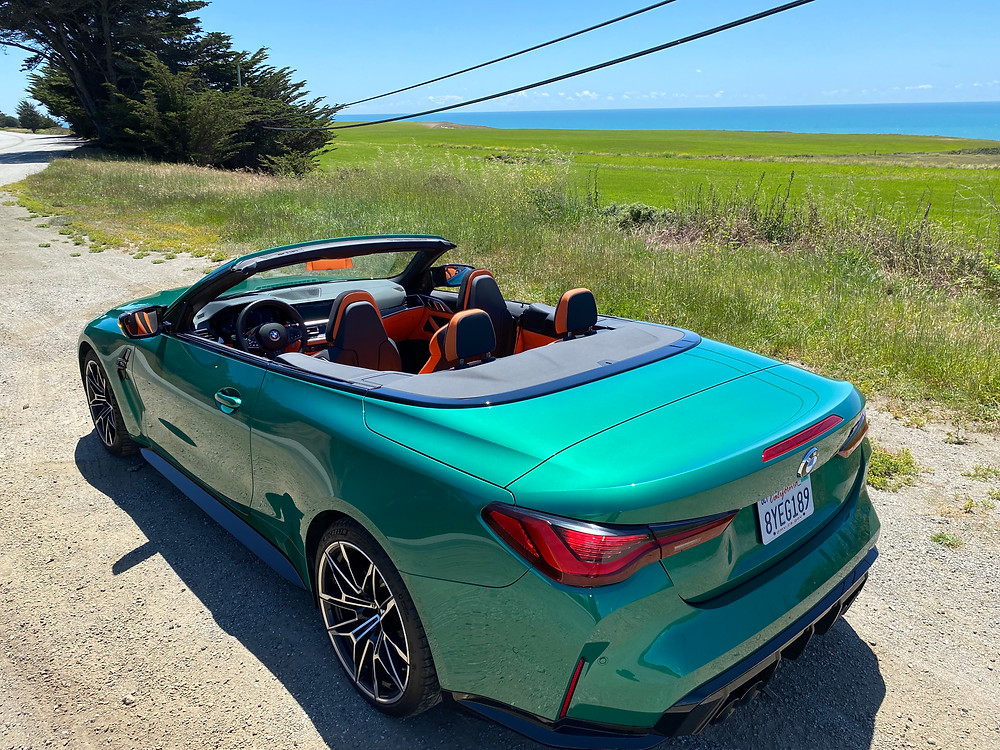 2022 BMW M4 Competition xDrive Convertible rear 3/4 view