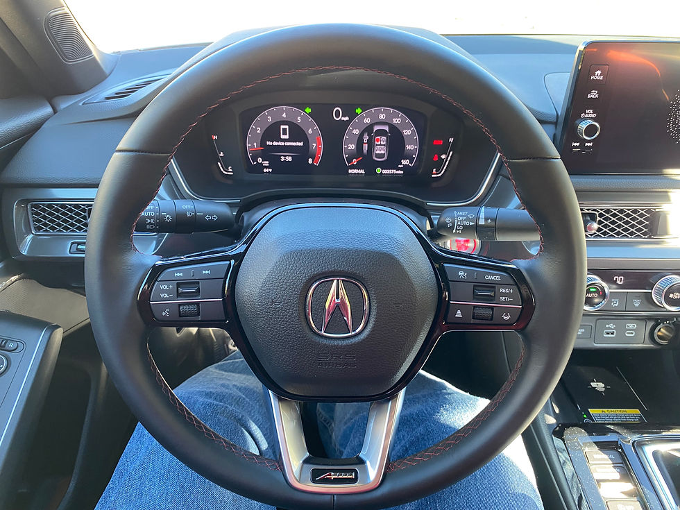 2023 Acura Integra A-Spec steering wheel and gauge cluster