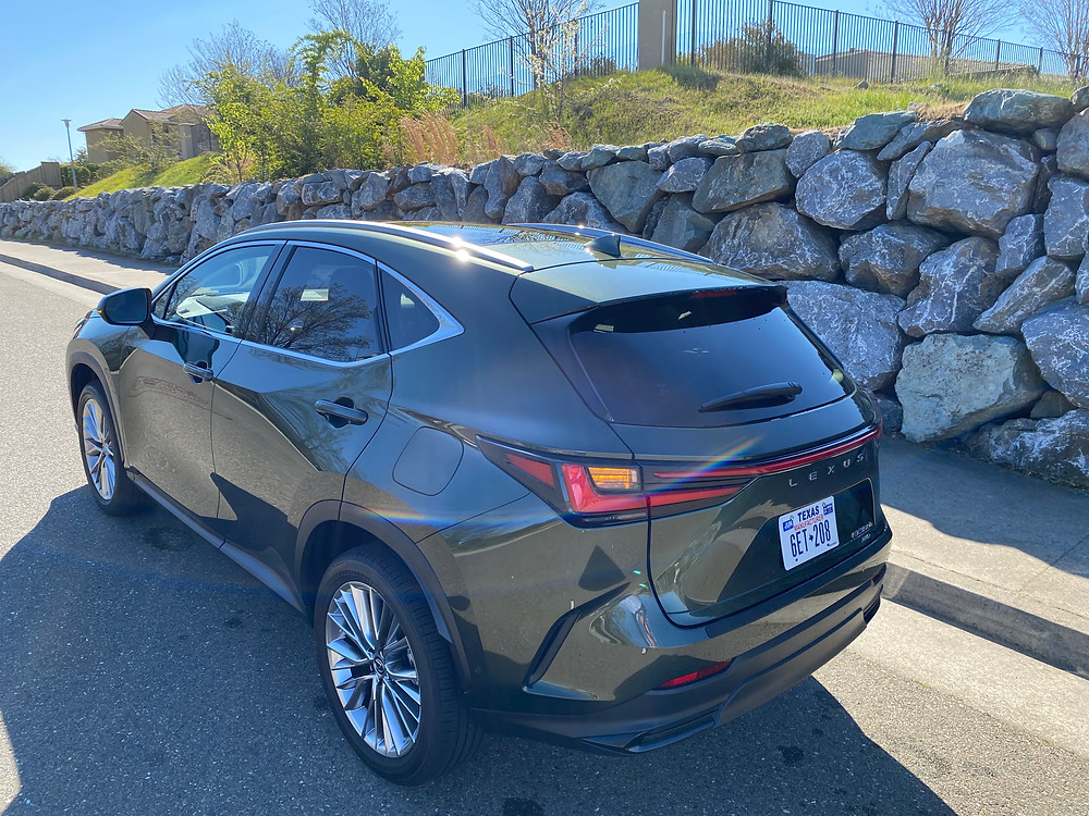 2022 Lexus NX 350h rear 3/4 view