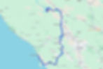 Map showing route from coast to Merlo Lake