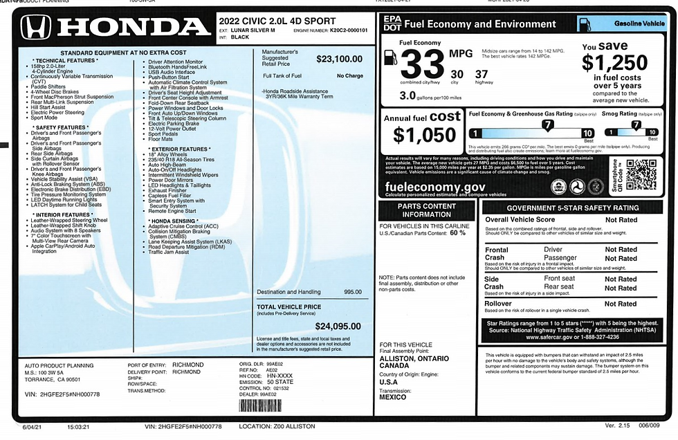 Click on the image to go to the Civic page on the Honda website.