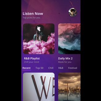 Playful Music Mobile App Prototype UI Motion Graphics