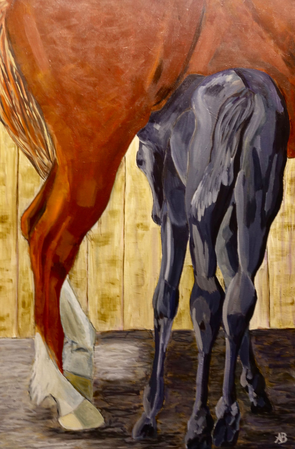 Agnes Bellegris A Perfect Pair 36x24 Framed $1700