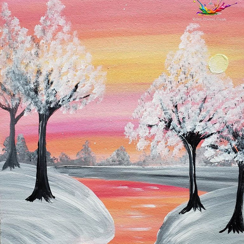 Peaceful Palette Brisbane Paint & Sip Painting class Art