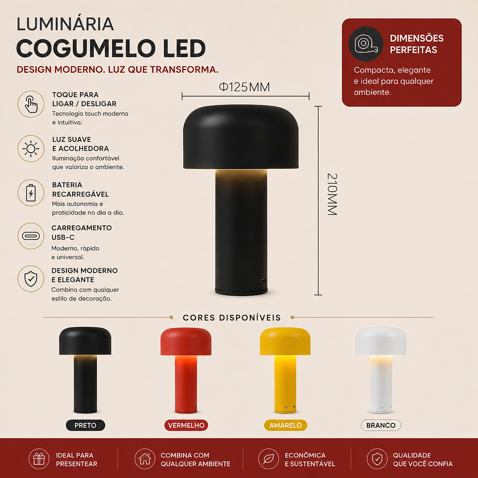 Miniatura: Luminária Cogumelo