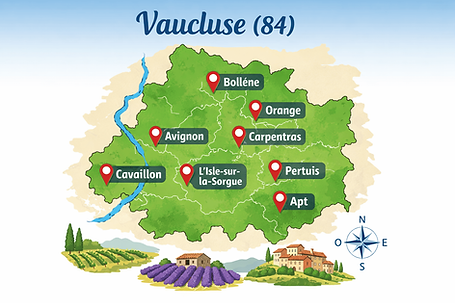 Département du Vaucluse et nos agences de proximité