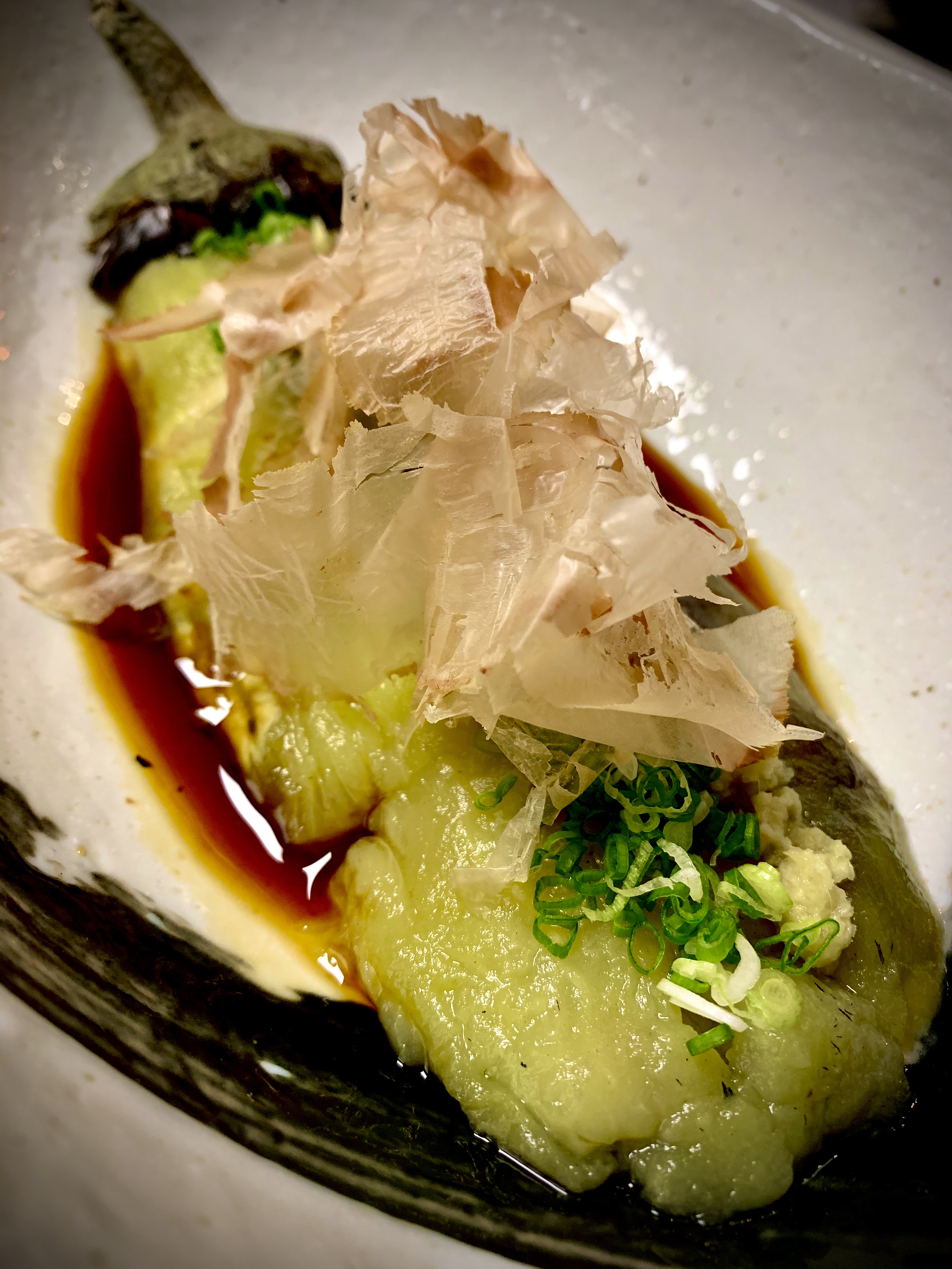 焼き茄子、生姜醬油 6.50