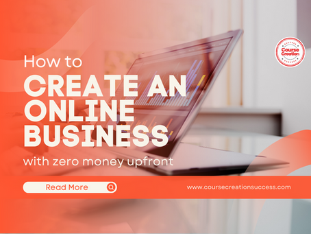 How to create an online business with zero money upfront