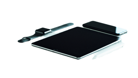 Sleek black tablet device