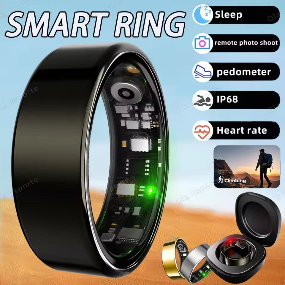 2025 New Smart Ring Heart Rate Blood Pressure Sleep Monitoring Motion Tracking I