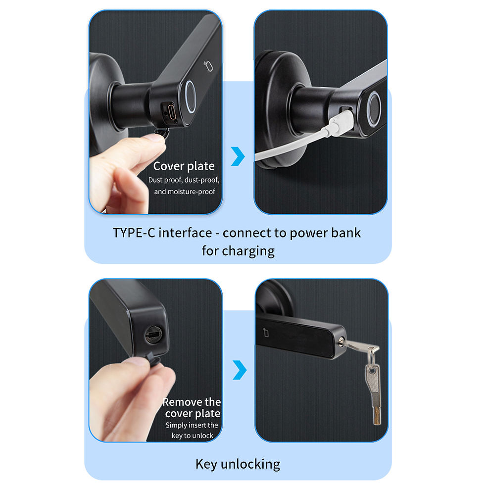 Miniatura: M5 Tuya BLE Fingerprint Door Lock Smart Digital Electronic Lock with Password/Ke