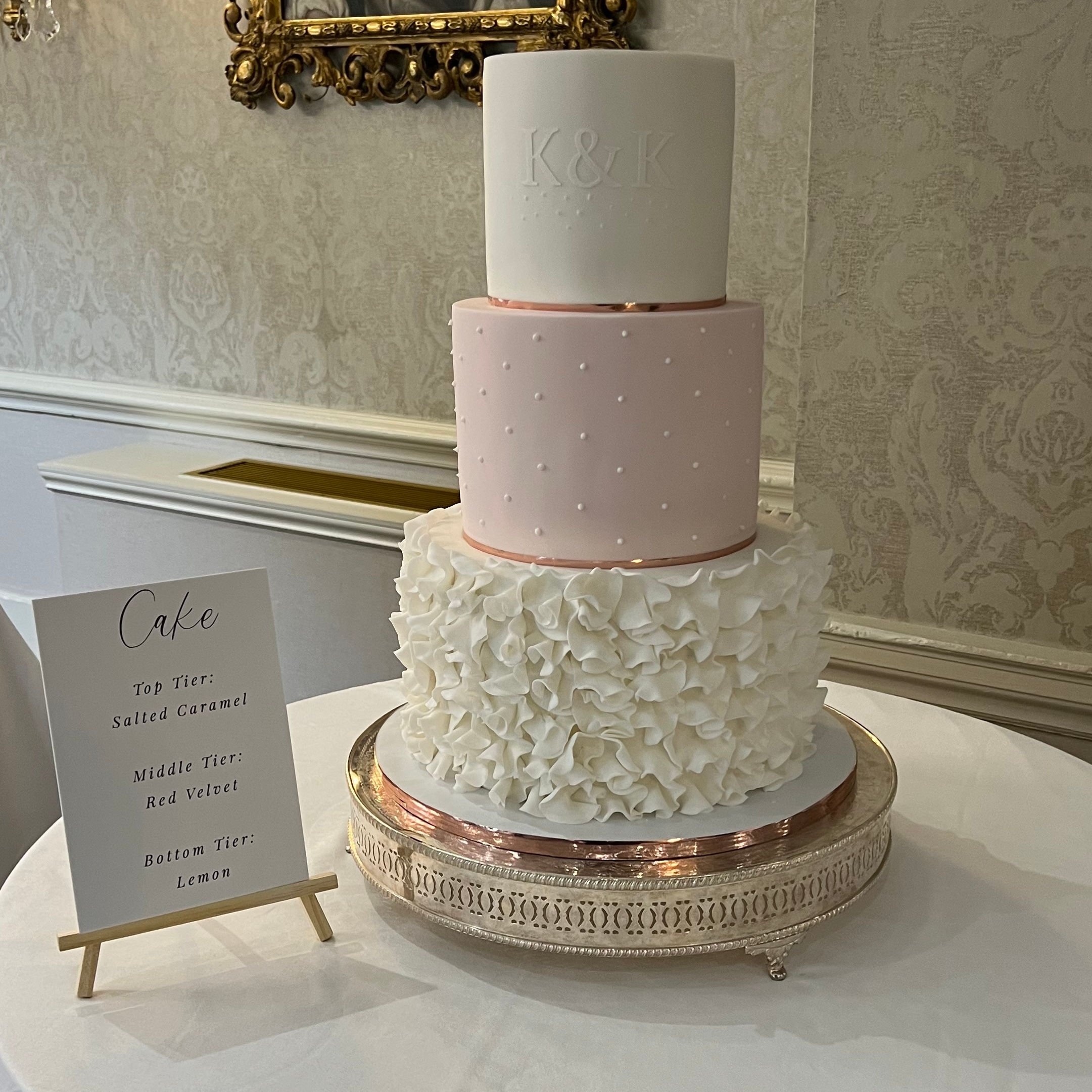 Ruffled Tiered Wedding Cake