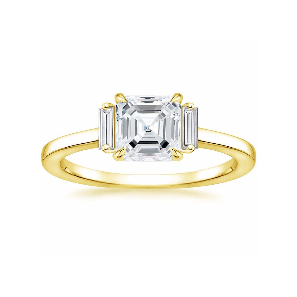 Thumbnail: "LILAH" ASSCHER DIAMOND THREE STONE ENGAGEMENT RING