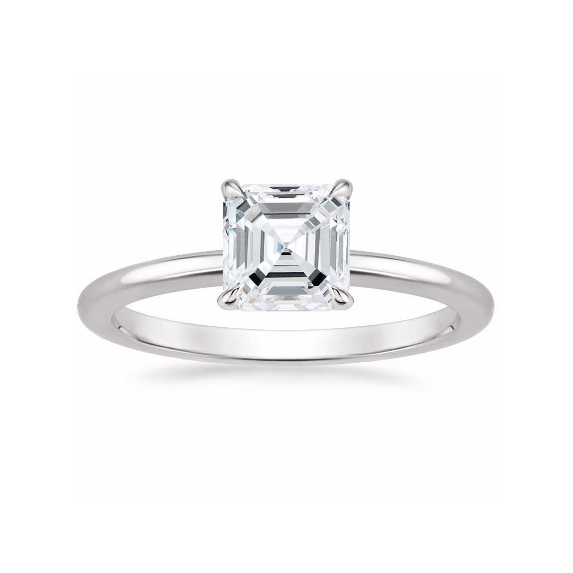 "LIA" ASSCHER DIAMOND SECRET HALO ENGAGEMENT RING